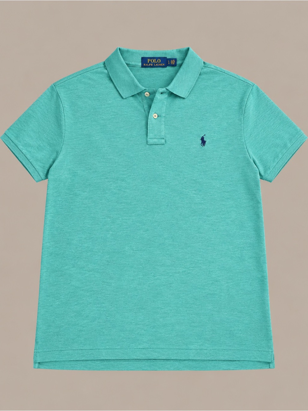 Ralph Lauren Seafoam Green Polo with Navy Pony